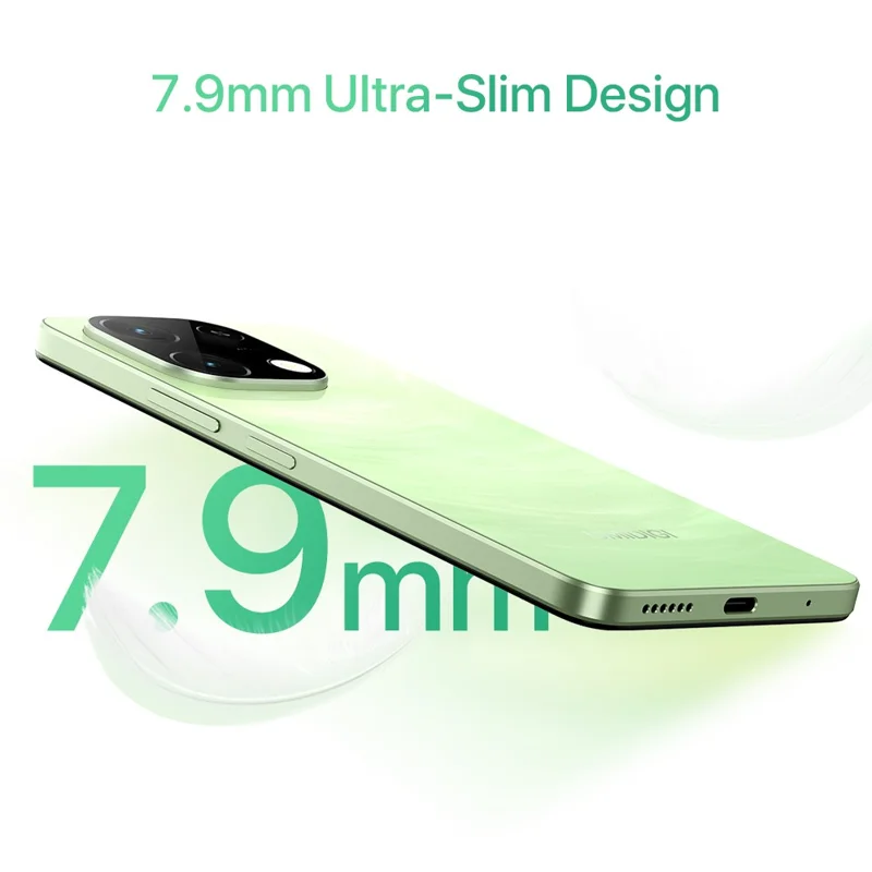 UMIDIGI G9T Android 14 Smartphone 6,75 Polegadas 4GB + 128GB Unisoc T606 5000mAh Câmera 13MP Telefone 4G LTE - Preto Rocha