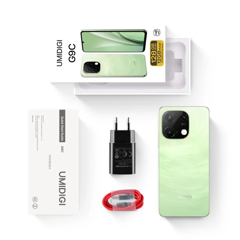 UMIDIGI G9C 6.75 Inch Smartphone Helio G36 6GB + 128GB 5000mAh 50MP Camera 4G Mobile Phone - Grass Green