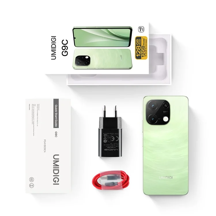 UMIDIGI G9C 6.75 Inch Smartphone Helio G36 6GB+128GB 5000mAh 50MP Camera 4G Mobile Phone (Hong Kong Delivery) - Grass Green