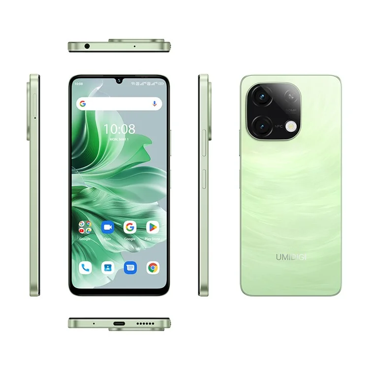 UMIDIGI G9C 6.75 Inch Smartphone Helio G36 6GB+128GB 5000mAh 50MP Camera 4G Mobile Phone (Hong Kong Delivery) - Grass Green