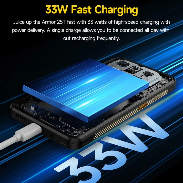 ULEFONE ARMOR 25T 6.78 Inch Smartphone Helio G99 6GB + 256GB Rugged 6500mAh Battery 50MP Camera 4G Android Mobile Phone
