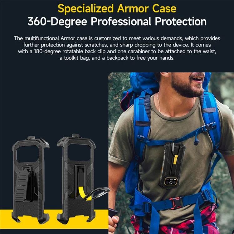 ULEFONE Armor 27T Téléphone 4G 6,78 Pouces Helio G99 12 Go + 256 Go Smartphone Batterie 10 600 mAh Caméra 50 MP Imagerie Thermique