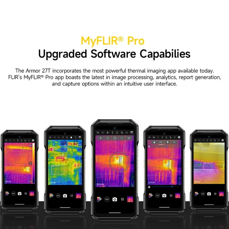 ULEFONE Armor 27T Téléphone 4G 6,78 Pouces Helio G99 12 Go + 256 Go Smartphone Batterie 10 600 mAh Caméra 50 MP Imagerie Thermique