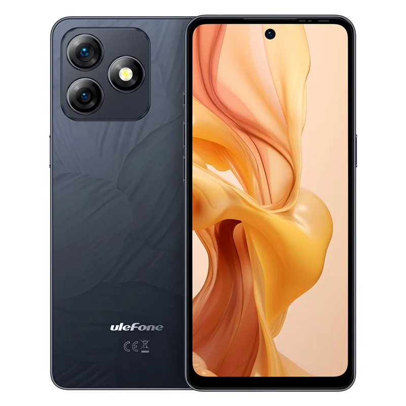 ULEFONE Note 18 Ultra 6,78-Zoll-Smartphone Dimensity 720 6 GB + 256 GB 5450 mAh 50-MP-Kamera 5G Android-Smartphone - Glänzendes Schwarz