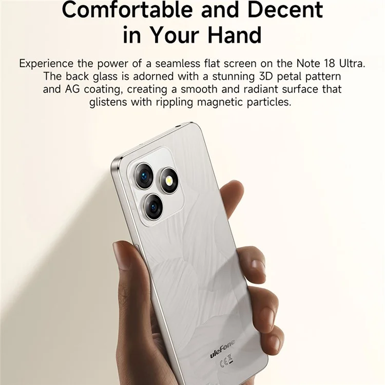 ULEFONE Note 18 Ultra 6.78 Inch Smartphone Dimensity 720 6GB+256GB 5450mAh 50MP Camera 5G Android Smart Phone - Moonlit White