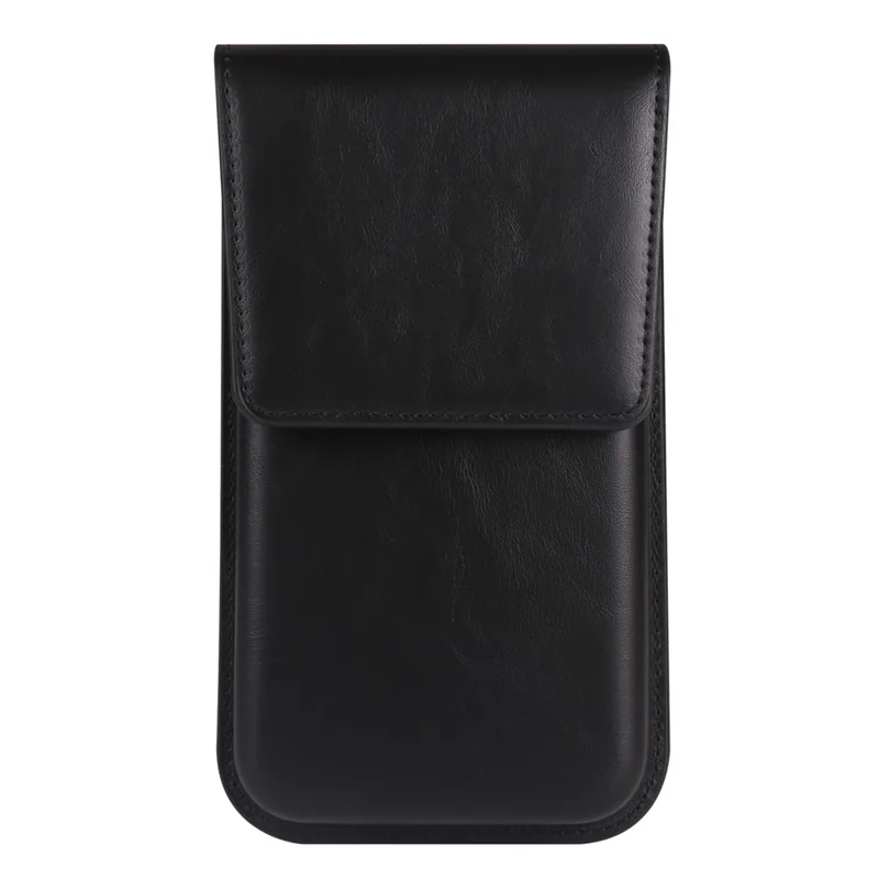 Vertical Phone Holster Belt Clip Case for Universal 6.1-6.3 Inch Waist Phone Pouch Large Flap Design - Black