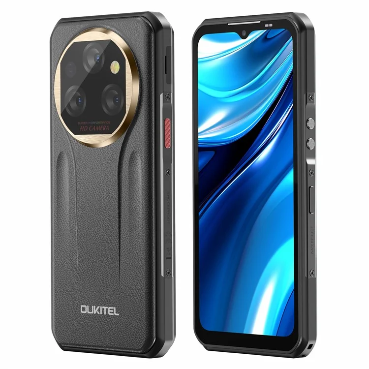 OUKITEL WP39 Pro Защищенный смартфон Android 6,6 дюйма 5G Dimensity 6300 12 ГБ + 512 ГБ Аккумулятор 11000 мАч Камера 64 МП - Черный / Золотой
