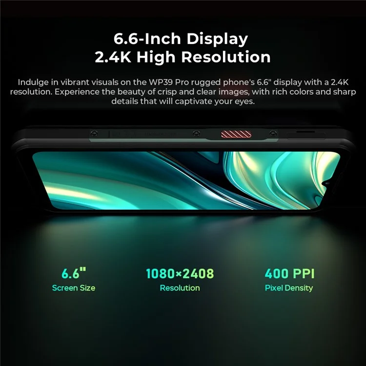 OUKITEL WP39 Pro Smartphone Resistente Android 6,6 Pulgadas 5G Dimensity 6300 12GB + 512GB Batería de 11000mAh Cámara de 64MP - Verde