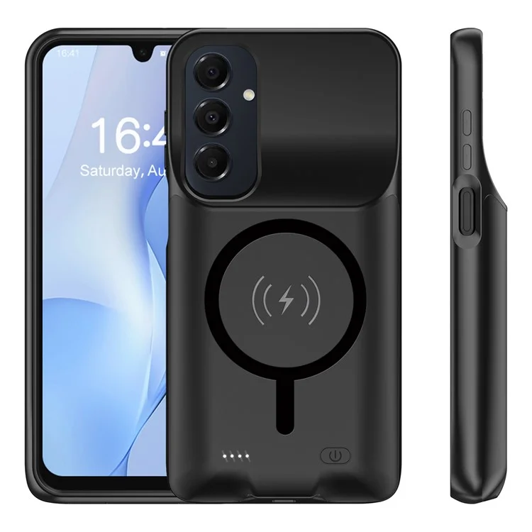 E10 For Samsung Galaxy A15 5G TPU Edge Charging Case 6000mAh Extended Battery Compatible with MagSafe