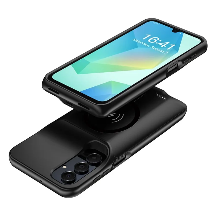 E10S per Samsung Galaxy A16 5G Cover TPU con Bordi per Ricarica Batteria Estesa 6000mAh Compatibile con MagSafe