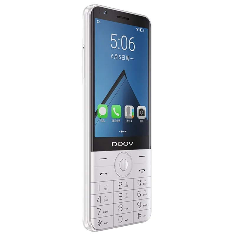 DOOV R17 Pro Smart Touch Screen 4G Mobile Phone 4GB + 64GB 3.5 Inch IPS Android Keypad Phones - White