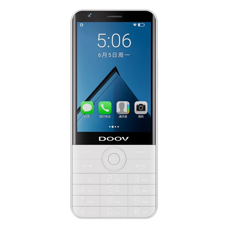 DOOV R17 Pro Smart Touch Screen 4G Mobile Phone 4GB + 64GB 3.5 Inch IPS Android Keypad Phones - White