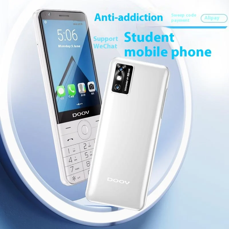 DOOV R17 Pro Smart Touch Screen 4G Mobile Phone 4GB + 64GB 3.5 Inch IPS Android Keypad Phones - White