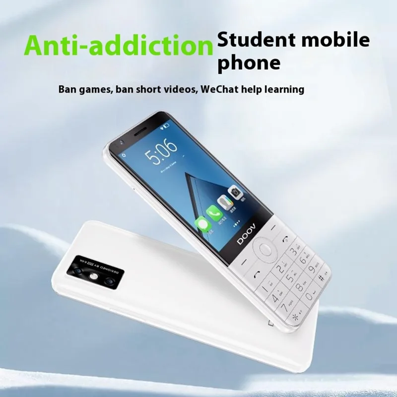 DOOV R17 Pro Smart Touch Screen 4G Mobile Phone 4GB + 64GB 3.5 Inch IPS Android Keypad Phones - White