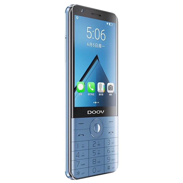 DOOV R17 Pro Smart Touch Screen 4G Mobile Phone 4GB + 64GB 3.5 Inch IPS Android Keypad Phones - Blue