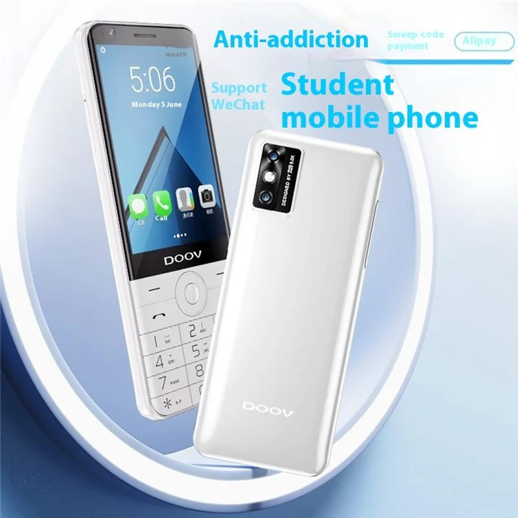 DOOV R17 Pro Smart Touch Screen 4G Mobile Phone 4GB + 64GB 3.5 Inch IPS Android Keypad Phones - Blue