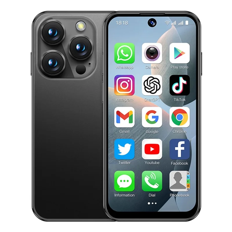 SOYES XS19 Smartphone 3,88 pollici 2GB + 16GB Android 10 Rete 3G Mini Phone - Nero