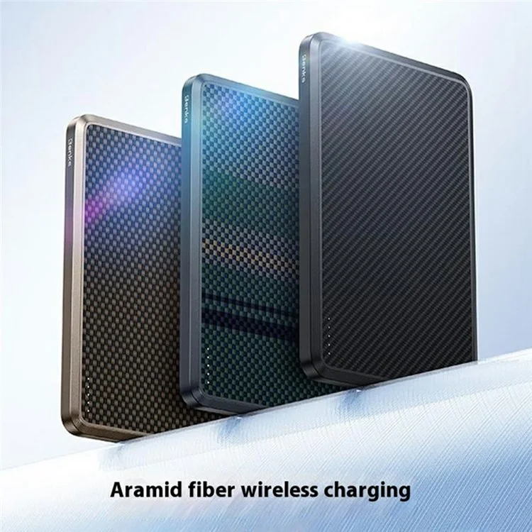 Carregador Portátil BENKS MP15 de 5000mAh com Fibra de Aramida, Carregamento Sem Fio Magnético - Cinza