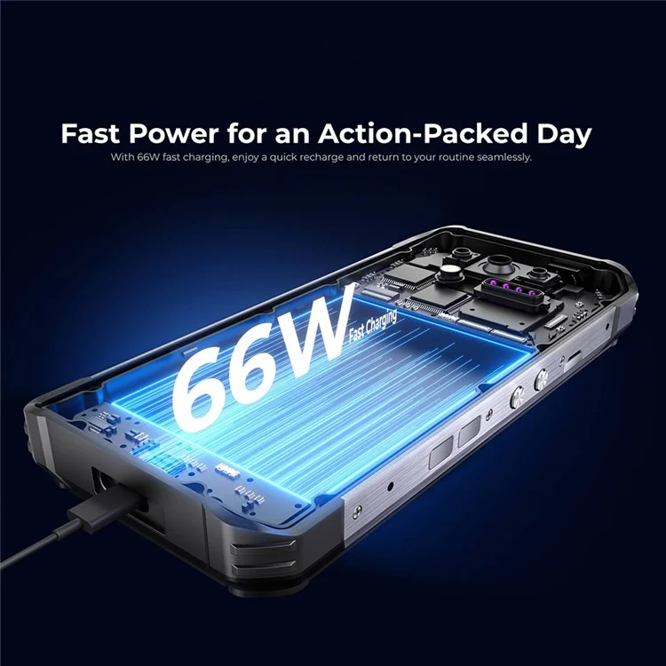 OUKITEL WP100 TITAN 5G Защищенный смартфон 6,8 дюйма Dimensity 7300 16 ГБ + 512 ГБ Аккумулятор 33000 мАч Камера 200 МП Встроенный проектор - Черный