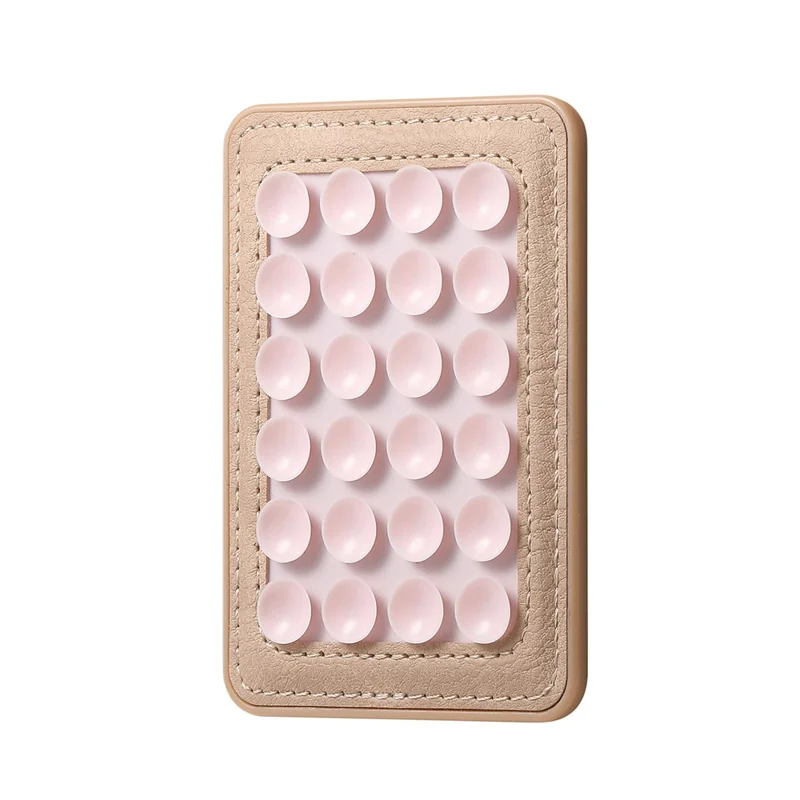 MC-W18 Magnetic Phone Back Stand Silicone Suction Cup Phone Mount - Khaki