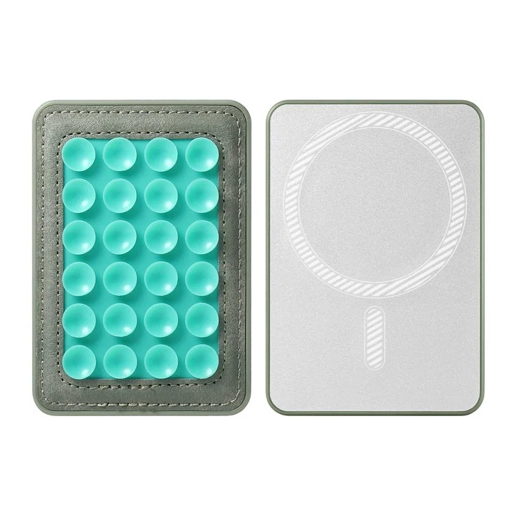 MC-W18 Magnetic Phone Back Stand Silicone Suction Cup Phone Mount - Green