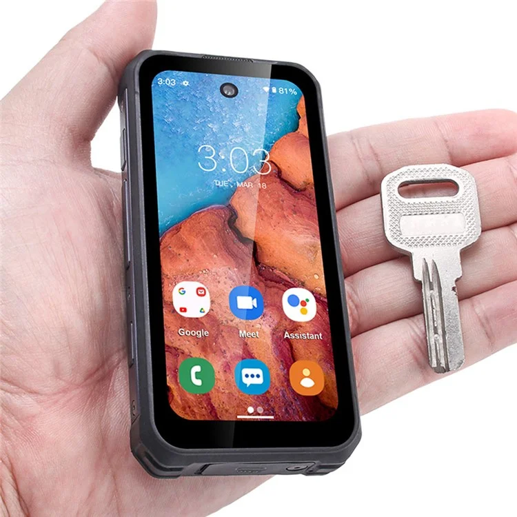 UNIWA R4002 Android 12 4G Smartphone 6GB + 128GB 3.88 Inch Rugged Triple Protection Mini Phone - Black