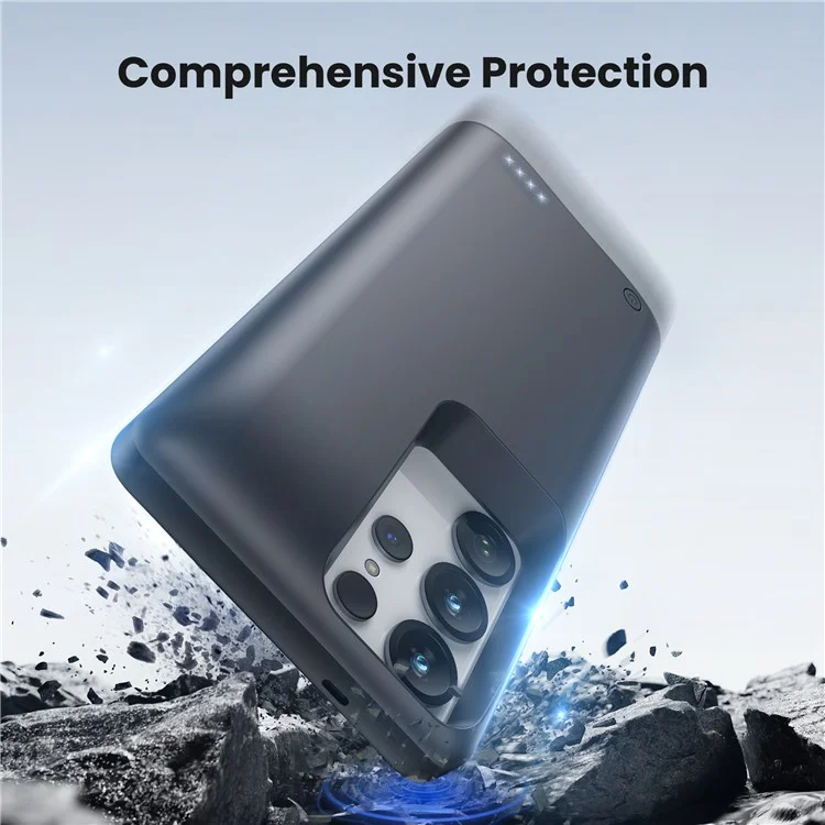 TY-118 For Samsung Galaxy S24 Ultra 10000mAh Battery Case Power Bank Portable Charger Protective Cover