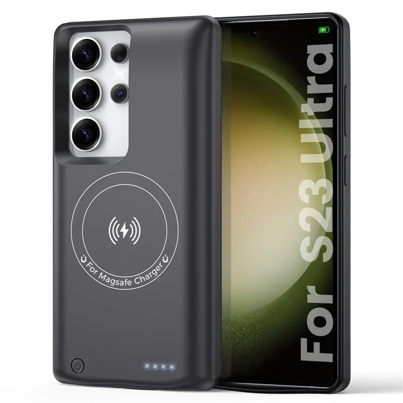 Capa Carregadora de Bateria TY-118W para Samsung Galaxy S23 Ultra / S22 Ultra 5G 10000mAh Compatível com MagSafe (Sem Suporte para Descarga Sem Fio)
