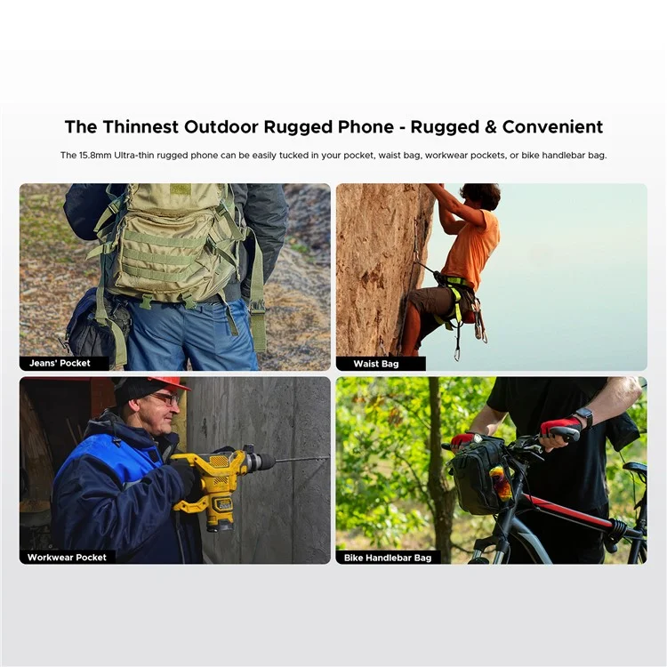 DOOGEE Blade20 Ultra 4G Rugged Smartphone Unisoc T7250 6.6 inch 8GB + 256GB 10300mAh Battery 50MP Camera - Red