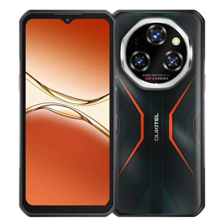 OUKITEL WP55 5G Rugged Smartphone Android 15.0 6.58 inch Dimensity 7025 12GB + 256GB 11000mAh Battery 108MP Camera - Orange