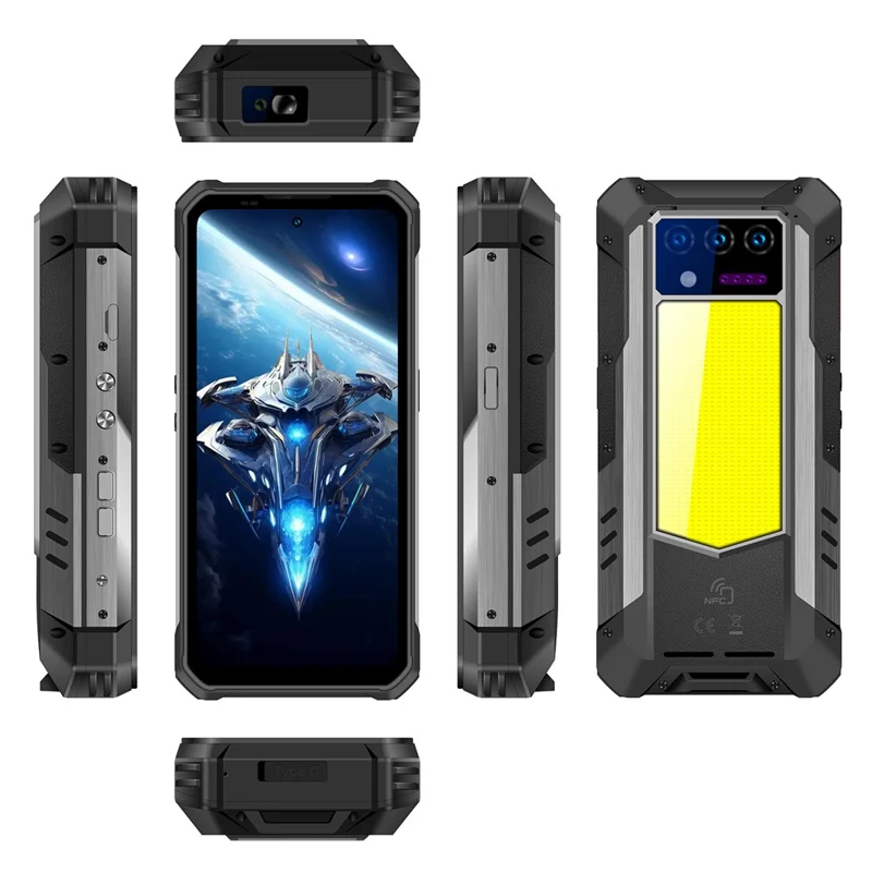 OUKITEL WP100 Rugged Smartphone 6.8 inch 5G Dimensity 7300 12GB + 512GB 33000mAh Battery 200MP Camera Laser Rangefinder