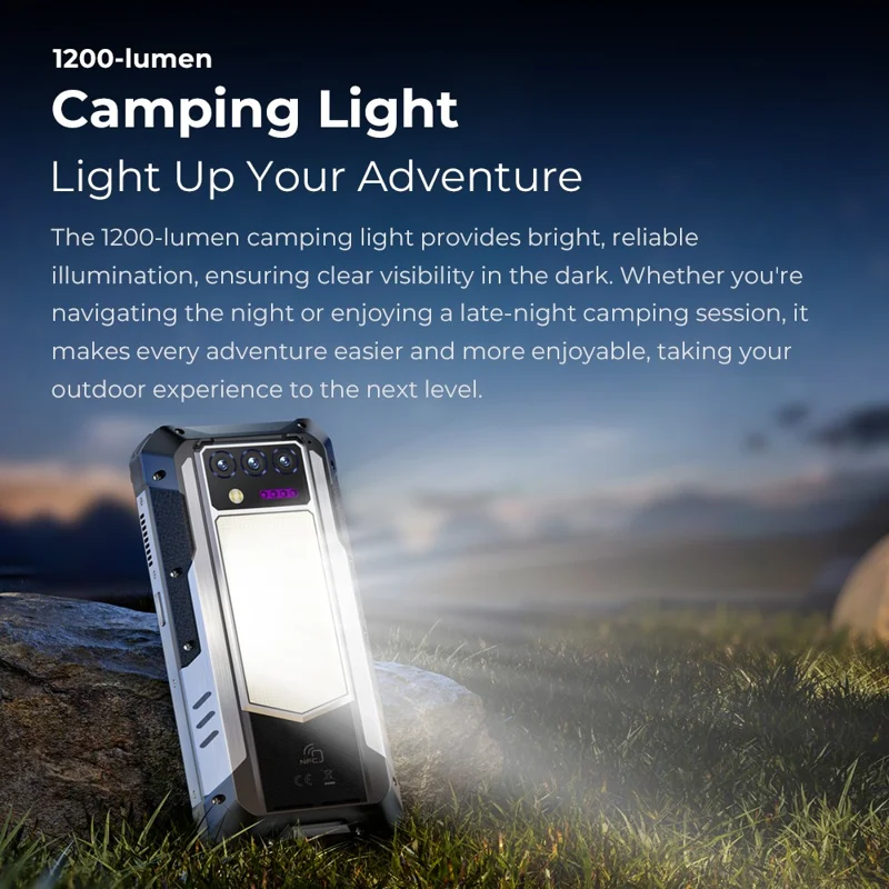 OUKITEL WP100 Rugged Smartphone 6.8 inch 5G Dimensity 7300 12GB + 512GB 33000mAh Battery 200MP Camera Laser Rangefinder