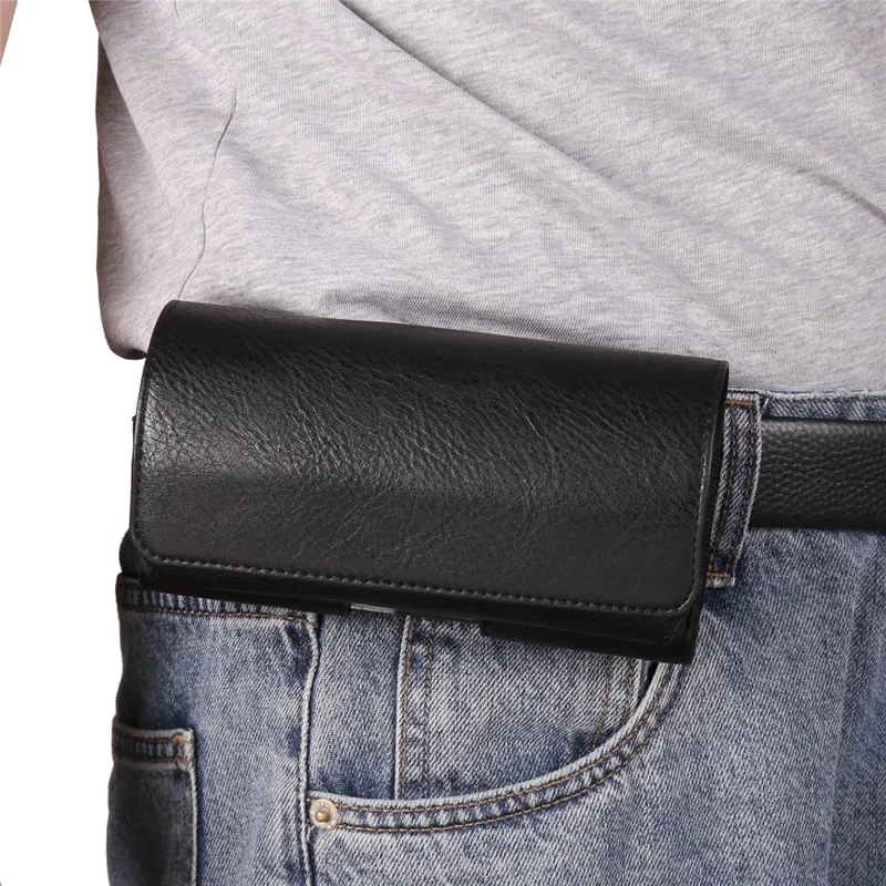 Funda Portacinturones Universal para Teléfonos de 6,7 - 6,9 Pulgadas con Soporte para Gafas y Banda Elástica - Negro