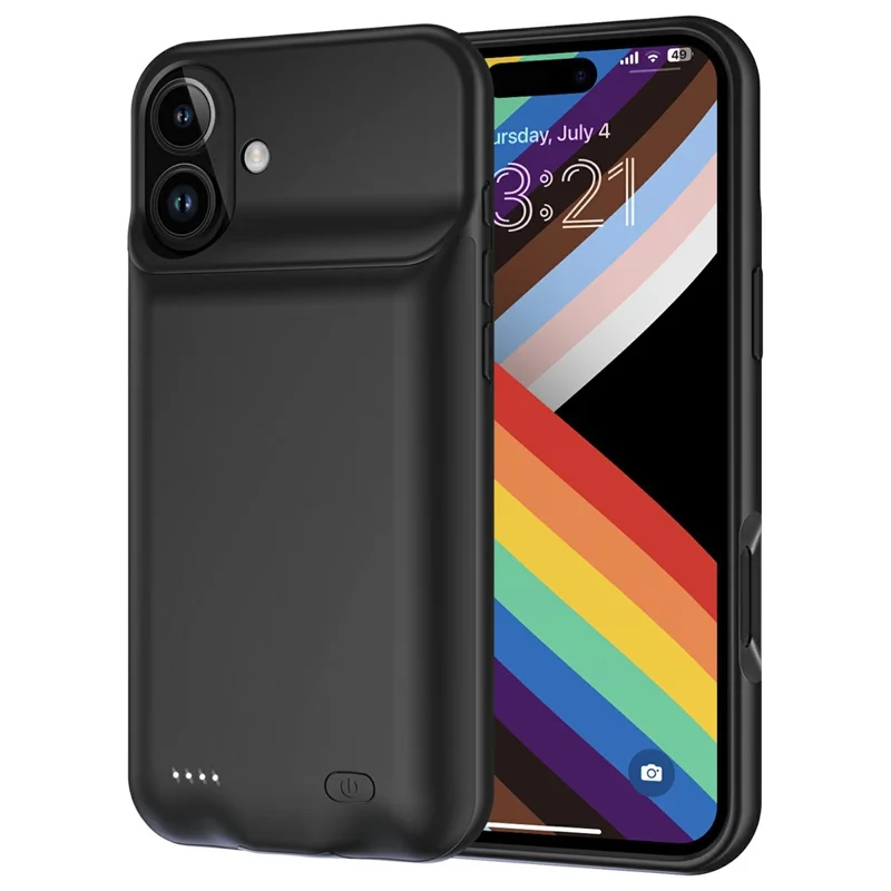 A29 For iPhone 17 Battery Case Soft TPU Edge 6000mAh Rechargeable Protective Back Cover