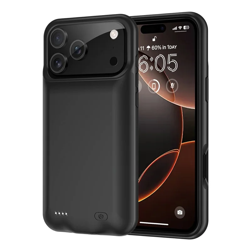 A29S Cover Batteria per iPhone 17 Pro, Custodia Protettiva Ricaricabile da 6000mAh con Bordi in TPU Morbido