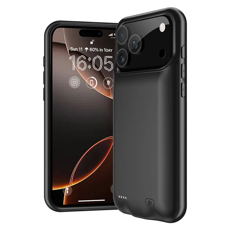 A29S Cover Batteria per iPhone 17 Pro, Custodia Protettiva Ricaricabile da 6000mAh con Bordi in TPU Morbido