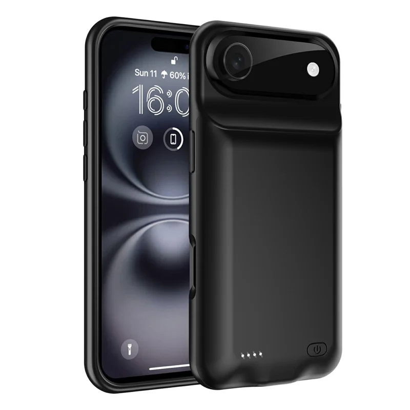 B29 For iPhone 17 Air Battery Case Soft TPU Edge 6000mAh Rechargeable Protective Back Cover