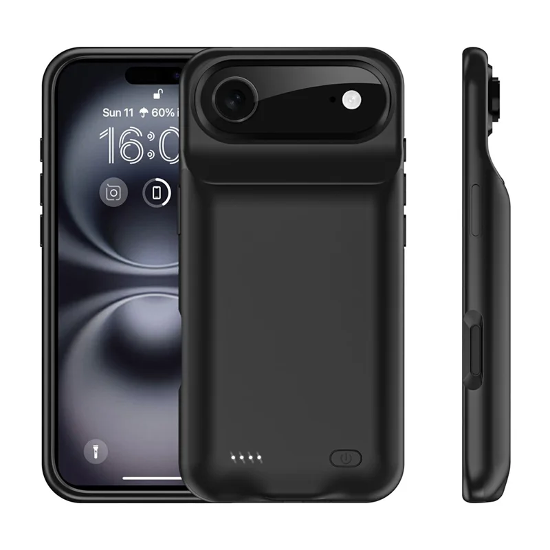 B29 For iPhone 17 Air Battery Case Soft TPU Edge 6000mAh Rechargeable Protective Back Cover