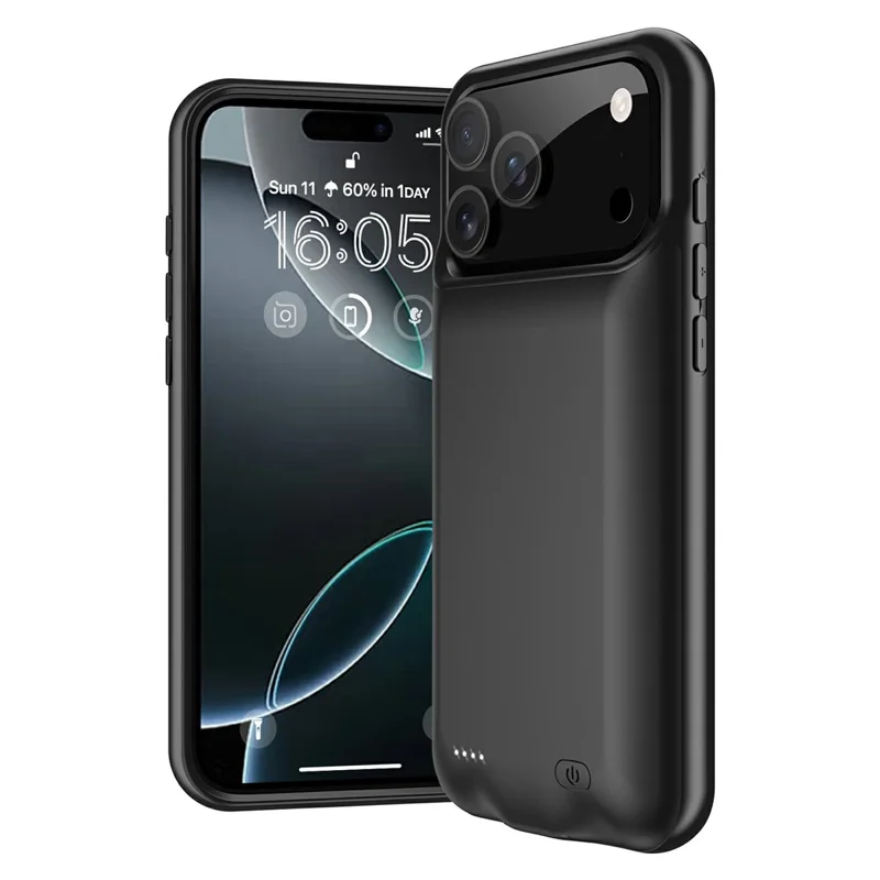 B29S For iPhone 17 Pro Max Battery Case Soft TPU Edge 6000mAh Rechargeable Protective Back Cover