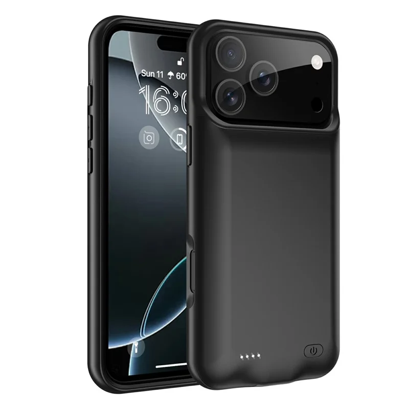 B29S For iPhone 17 Pro Max Battery Case Soft TPU Edge 6000mAh Rechargeable Protective Back Cover