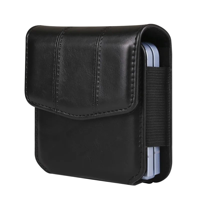 Pochette de ceinture universelle pliable pour smartphones avec bande élastique - Noir