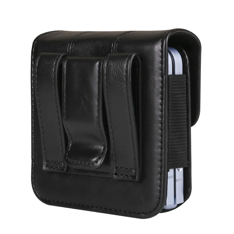 Pochette de ceinture universelle pliable pour smartphones avec bande élastique - Noir