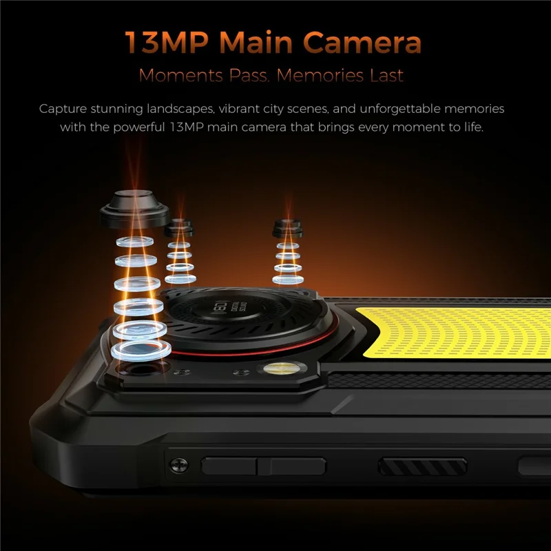 OUKITEL WP53S 4G Rugged Smartphone Unisoc T615 6.52 Inch Mobile Phone with 11000mAh Battery, 4+128GB