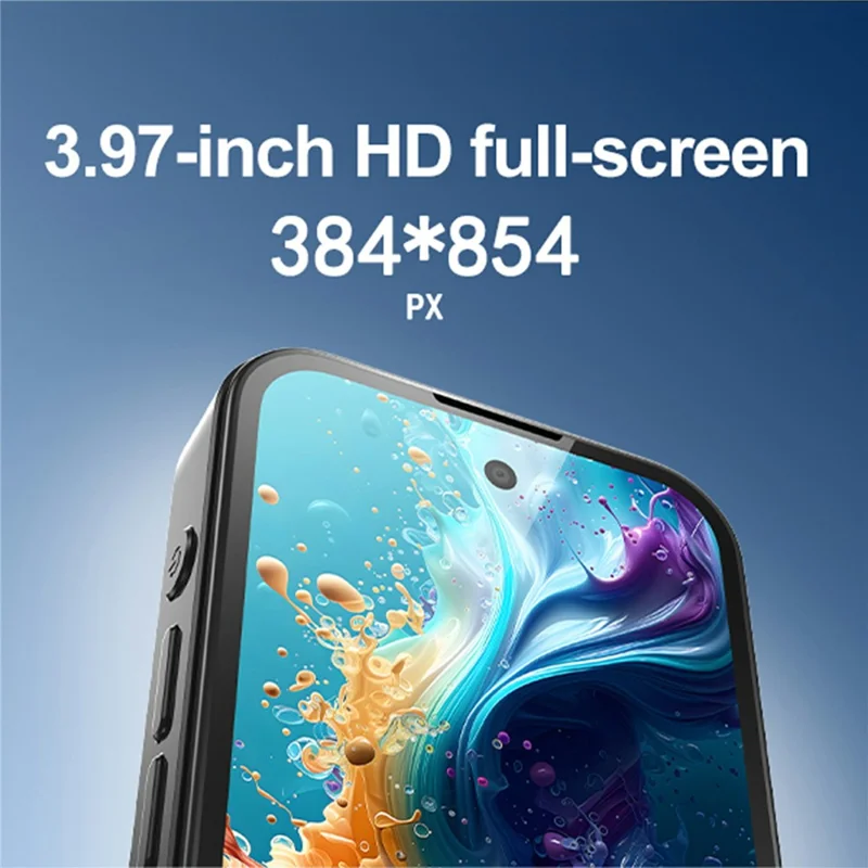 Q333 4G Mini Smartphone Dual SIM 3.97 Inch Screen Android 12.0 Mobile Phone with 2000mAh Battery, 4+64GB - Pink