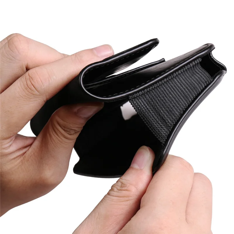 Étui de ceinture universel en cuir PU pour smartphones de 6,1 à 6,3 pouces - Design horizontal - Noir