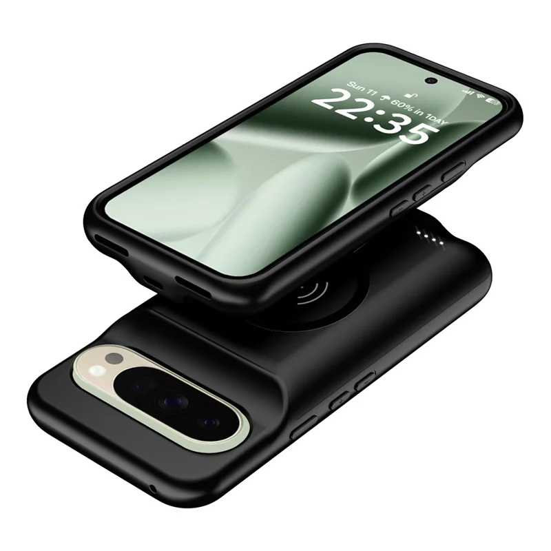 A49 Tragbare Ladehülle für Google Pixel 9 / 9 Pro 6000mAh Powerbank kompatibel mit MagSafe