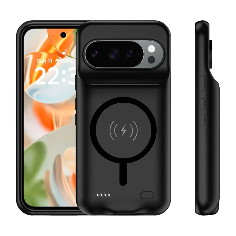 A49S Tragbare Ladehülle für Google Pixel 10 / 10 Pro 6000mAh Powerbank kompatibel mit MagSafe