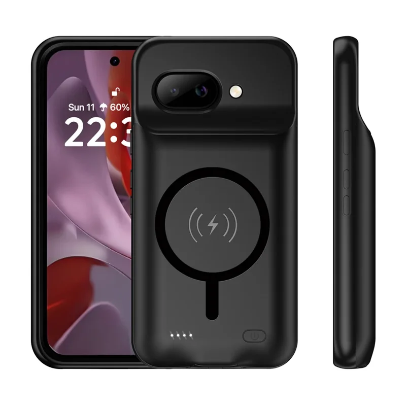 B49 Für Google Pixel 9a Tragbare Handyladehülle 6000mAh Powerbank Kompatibel mit MagSafe