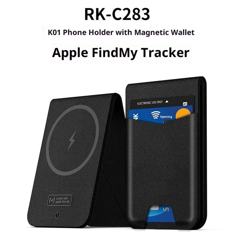 Carteira Anti-Perda de Couro Compatível com Suporte Portátil Magsafe Carteira com Funcionalidade Find My
