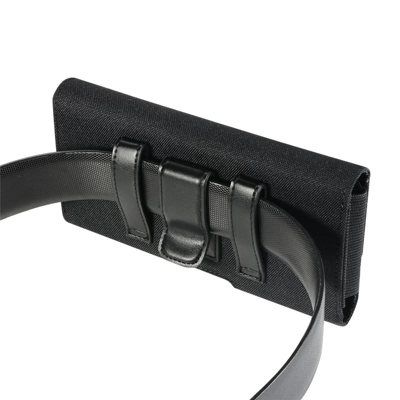 Universal 7 Inch Horizontal Nylon Phone Waist Bag Magnetic Closure Phone Pouch Belt Clip Holster